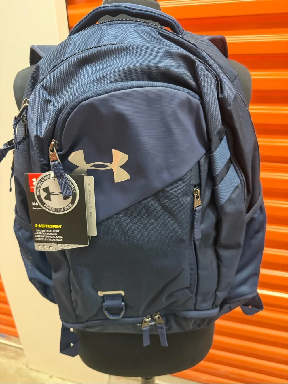 NWT Under Armour Storm Navy Men's Hustler 4.0 Backpack - Durable Everyday Bag